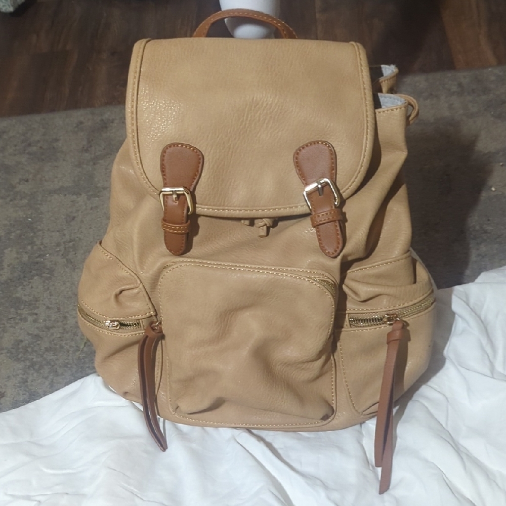 Alyssa Tan Vegan Leather Backpack